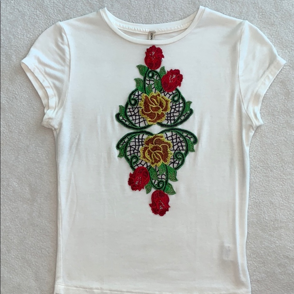 LF embroidered top